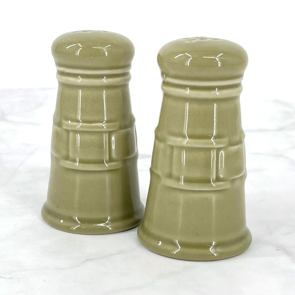 Longaberger Woven Traditions Salt & Pepper Shaker Set - Sage Green